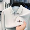 Original Quality Men'S Polo Shirt Solid Color Exquisite Cartoon Embroid Long Sleeve Autumn Lapel T-Shirt Business Trend Menswear
