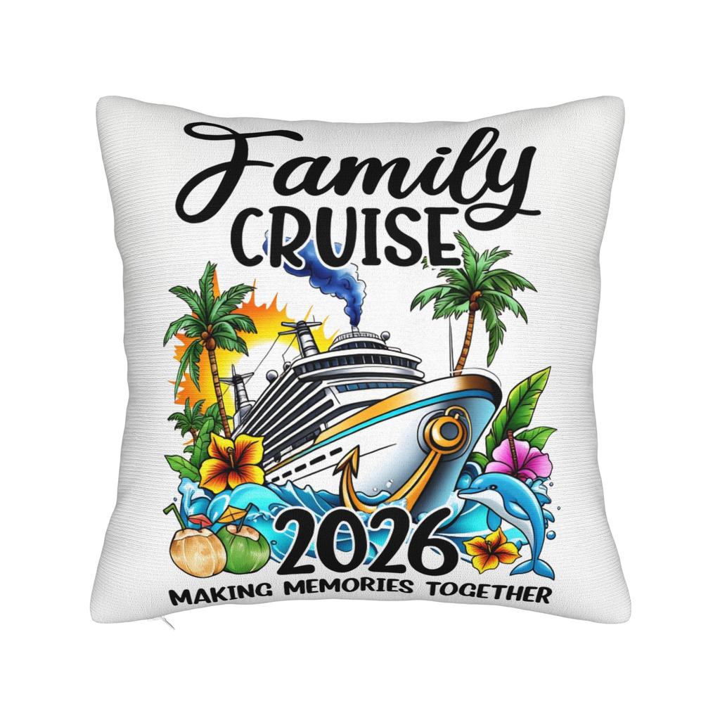 Family Cruise Pillow Cover Morden Pillow Case For Sofa Home Decoration Comfy Pillowcases Gift