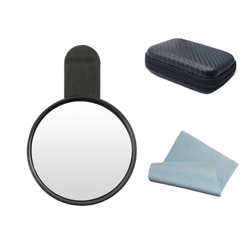 

Mobile Phone Rear Camera Reflective Selfie Mirror with Cleaning Cloth for Phone Photo Video Selfie Phone Accessories чорний