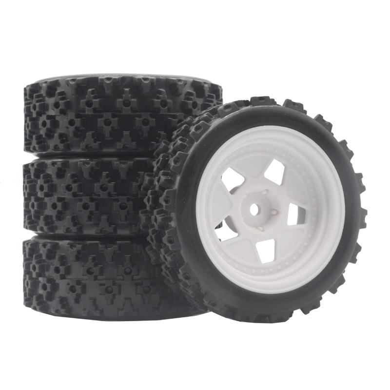 4pcs 70MM Rally Tires Rubber Tire Wheel Tyre for Tamiya XV01 XV02 TT01 TT02 PTG-2 1/10 RC Rally Racing Car Upgrade Parts