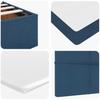 Ottoman Bed with Mattress Blue 90x200 Cm Fabric