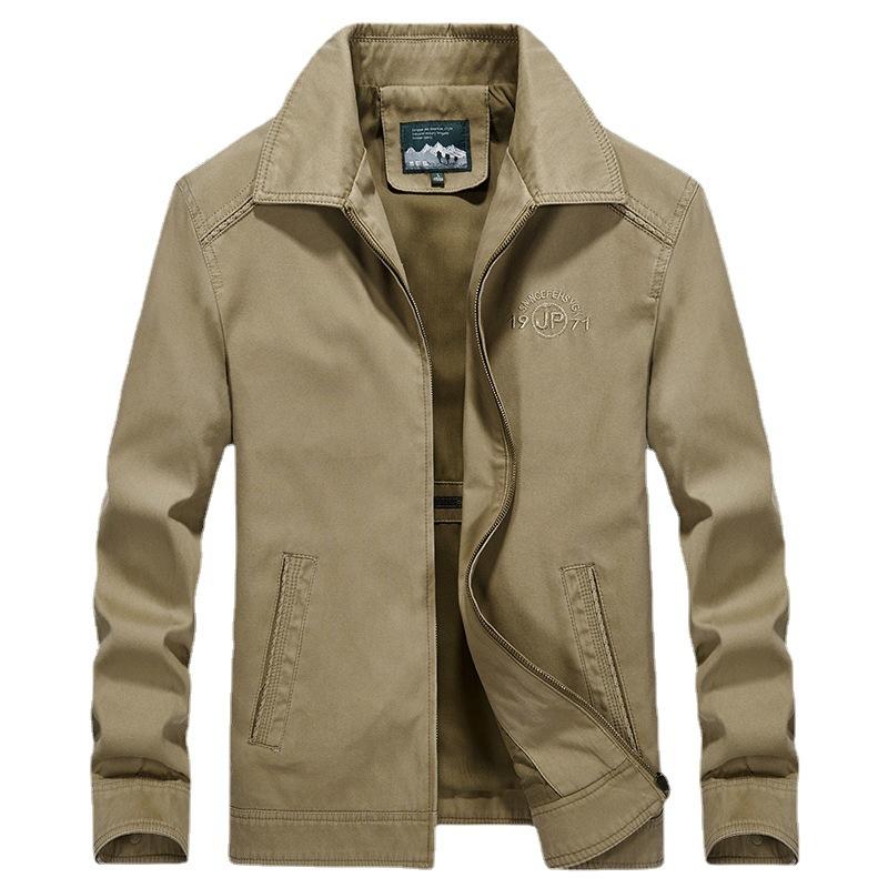 Spring and Autumn Men's Jacket Outdoor Tooling Casual Large Size Trend Men's Youth Washed Coat Men