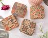 Vintage Cork Jewelry Organizer Box Bohemia Portable Earrings Storage Box Flowers Retro Necklace Storage Case Display Travel