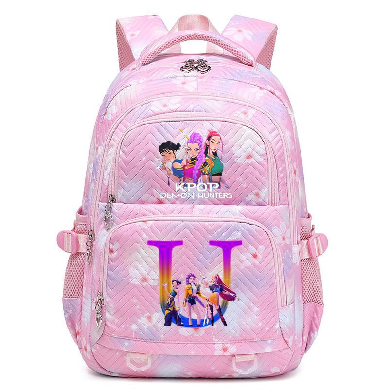 Kinder Mädchen Kpop Rumi Zoey Mira Buchstaben Aufdruck Student Schultasche Wasserdichter Rucksack