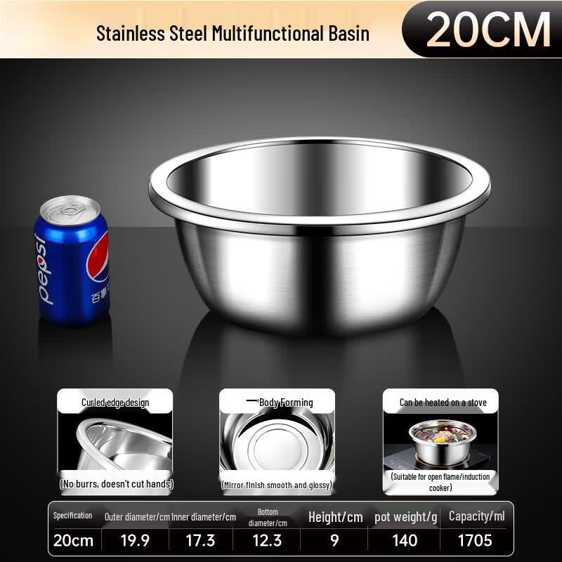 BAILOCK 304 Stainless Steel Multipurpose Bowl