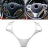 Silver/Carbon Fiber Steering Wheel Trim Cover for BMW 3 Series E90 E92 E93 2005-2012 Interior Decoration Car Styling Modification Molding Sticker