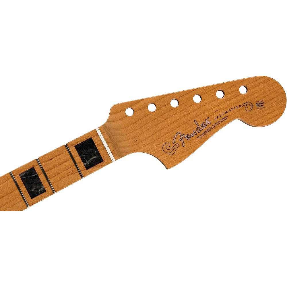 Fender Roasted Jazzmaster Neck Block Inlays 22 Medium Jumbo Frets 9.5" Radius Maple Modern C Shape Replacement Neck