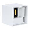 85 265V 3000 3200K Waterproof Outdoor Led Wall Lamp Square Aluminium Dimmable Light(White 6W)