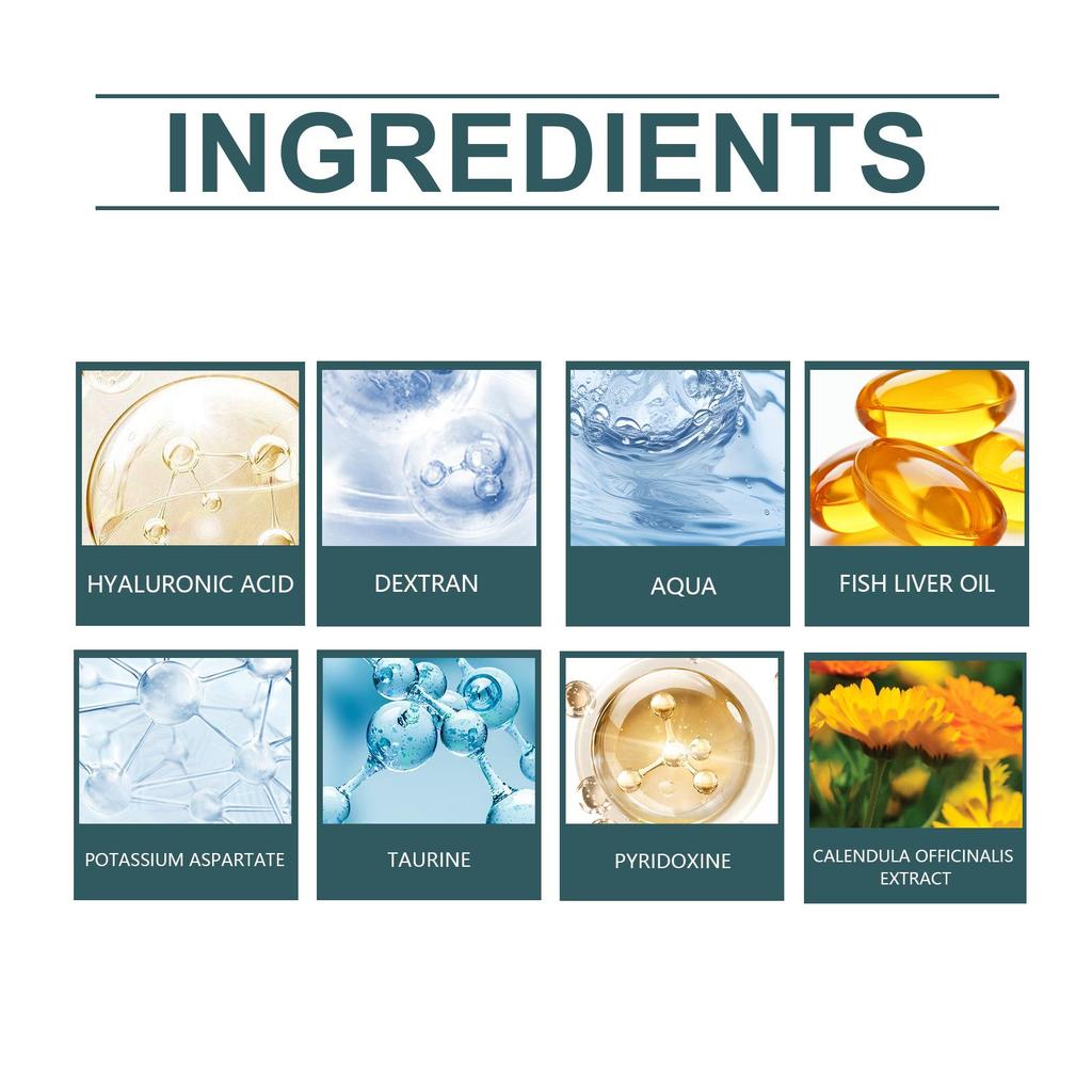 Yegbong pet eye drops, suitable for cats and dogs, removes tear stains, cleans eye discharge and eye gunk, pet eye care eye wash 30ml/box