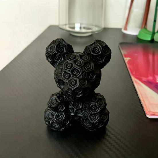 Romantic Rose Ornament, Rose Bear Decorative Sculpture for Valentine Day Anniversaries Birthdays Multi-Scene Use Gift