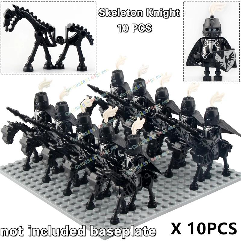 Medieval Skeleton Soldier Military Army Knight Building Block Accessories Action Figure Toys for Children Gifts AX9815 AX9816