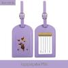 Thickened PU Leather Map-Stamped Luggage Tag & Passport Holder Set
