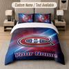 Maßgeschneidertes Bettwäsche-Set Montreal Canadiens Muster, Name Text Druck 1 Bettbezug plus 2 Kissenbezüge Heimtextilien