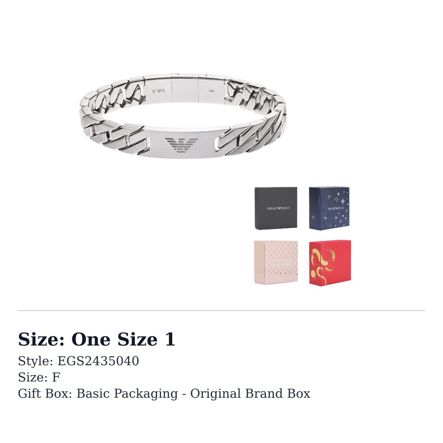 EMPORIO ARMANI Stainless Steel Bracelets Men`s
