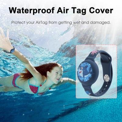 Yousheng Waterproof Bracelet for Airtag Child-friendly Wristband with Safety Buckle Protective Case for AirTag Tracker Adults Kids Watch Band