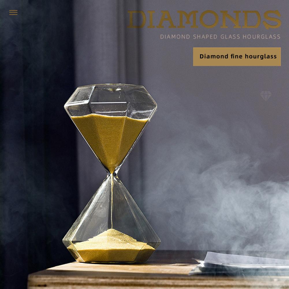 Reloj de arena colorido de 5/15/30min, reloj de arena de cristal transparente con diamantes, decoración del hogar, adornos de arena movediza, reloj de arena para regalo