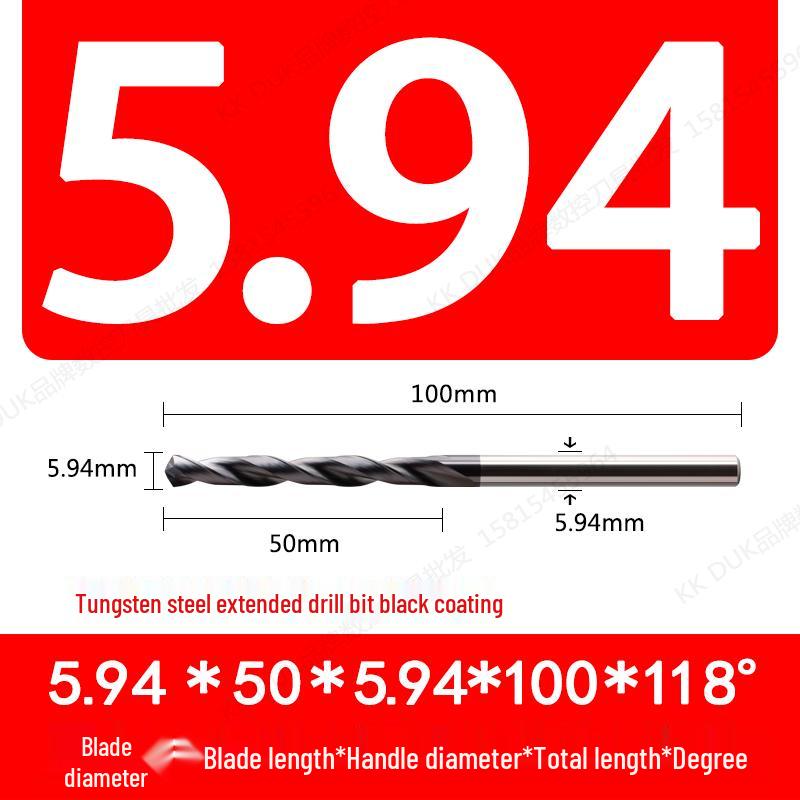 Straight Shank Solid Carbide Drill Bit Set (5.91–5.99mm)