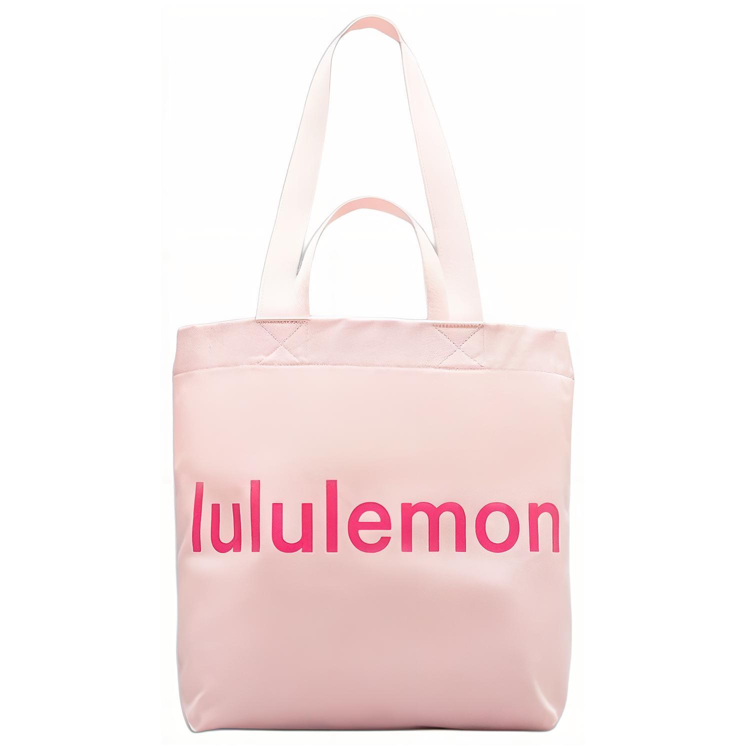

Lululemon Double-Handle 17L Fashion Versatile Cotton Blend Canvas Tote Bag Women Tote Light-Pink Glazed-Pink LU9BZBS-066943 Light Pink & Glaze Pink