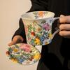 High-Value Medieval Mug With Lid, Niche Kettle Cup, Large-Capacity Ceramic Water Cup For Girls To Accompany