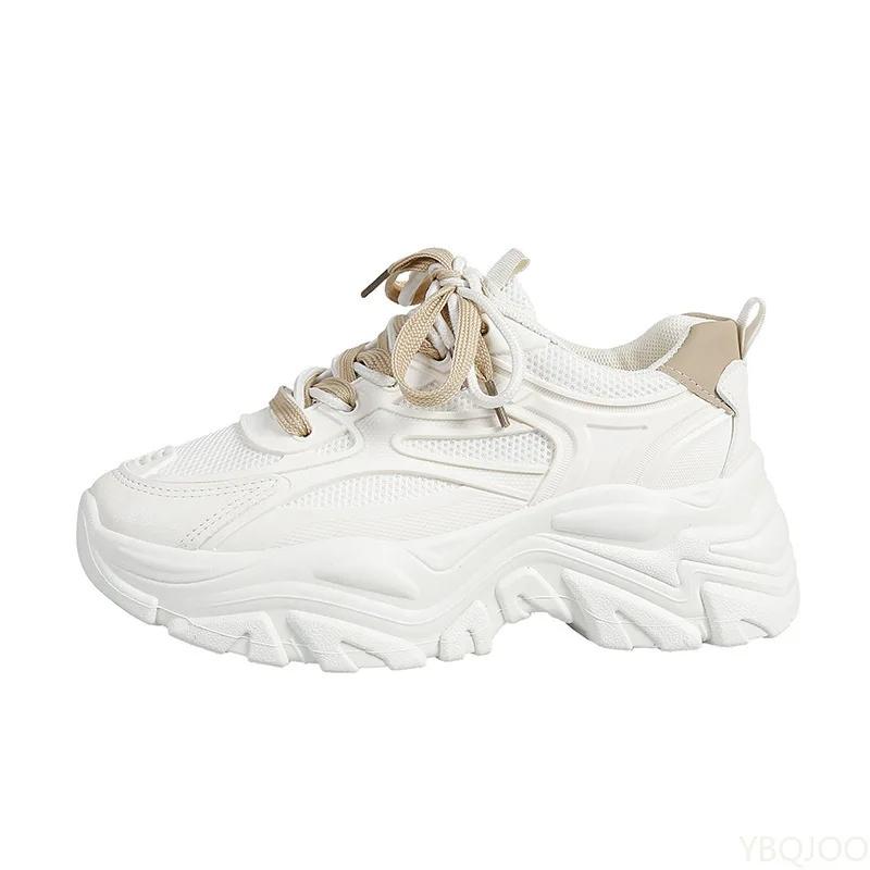 New Women's White Shoes Thick soled versatile Sneakers comfortable breathable shoe Summer new ladies shoes Mujer Zapatos