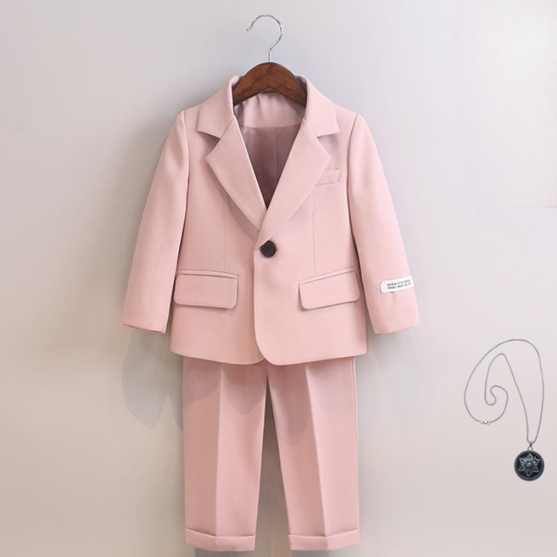 Suit for Boys Spring Casual Children School Uniform Outfits Handsome Kids Host Performance Costume 2-11 Years Boy Birthday Blazers Set