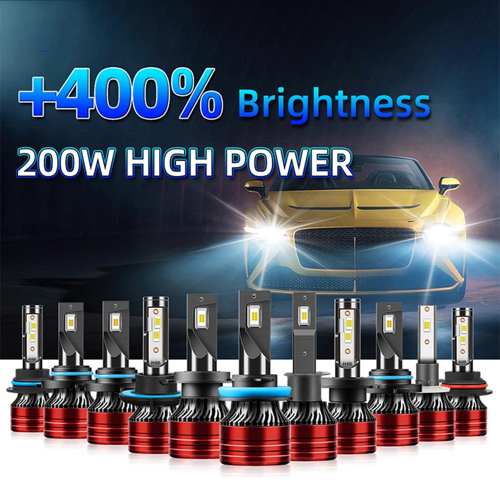 9005 9006 H1 H11 H7 880LED Headlight 9007 H4 H13 Hi/Lo Beam Bulb 400% Brighter LED Conversion Kit 6000K White Light Bulbs