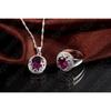 Crystal Pendant Necklace Earrings Ring Cubic Zircon Trendy Party 925 Sterling Silver Jewelry Sets Women New Design