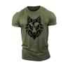 Funny 3D Wolf Pattern T Shirt For Men Summer Trend Sports Fitness Tee Fashion Oversized T-shirts Casual O-neck Short Sleeve Tops