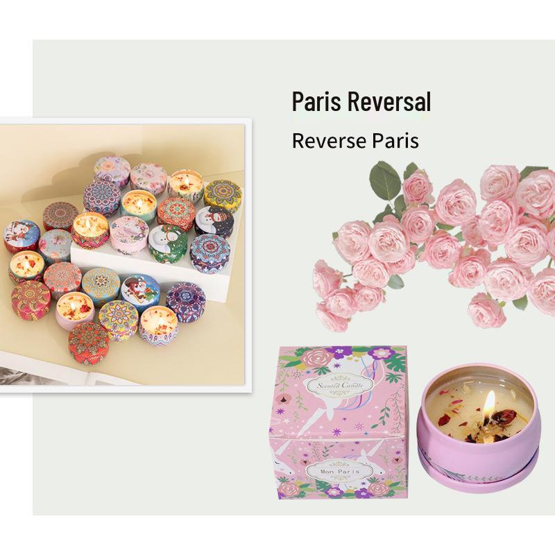 Scented Soy Candle - Romantic Fragrance with Dried Flowers, Ideal for Weddings, Valentine's, Birthdays, and Home Décor