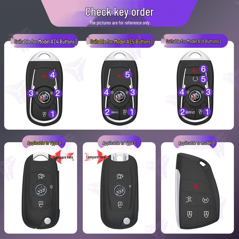 Protective Key Covers for Buick LaCrosse, Regal, Verano, Enclave, Encore, and Land Cruiser