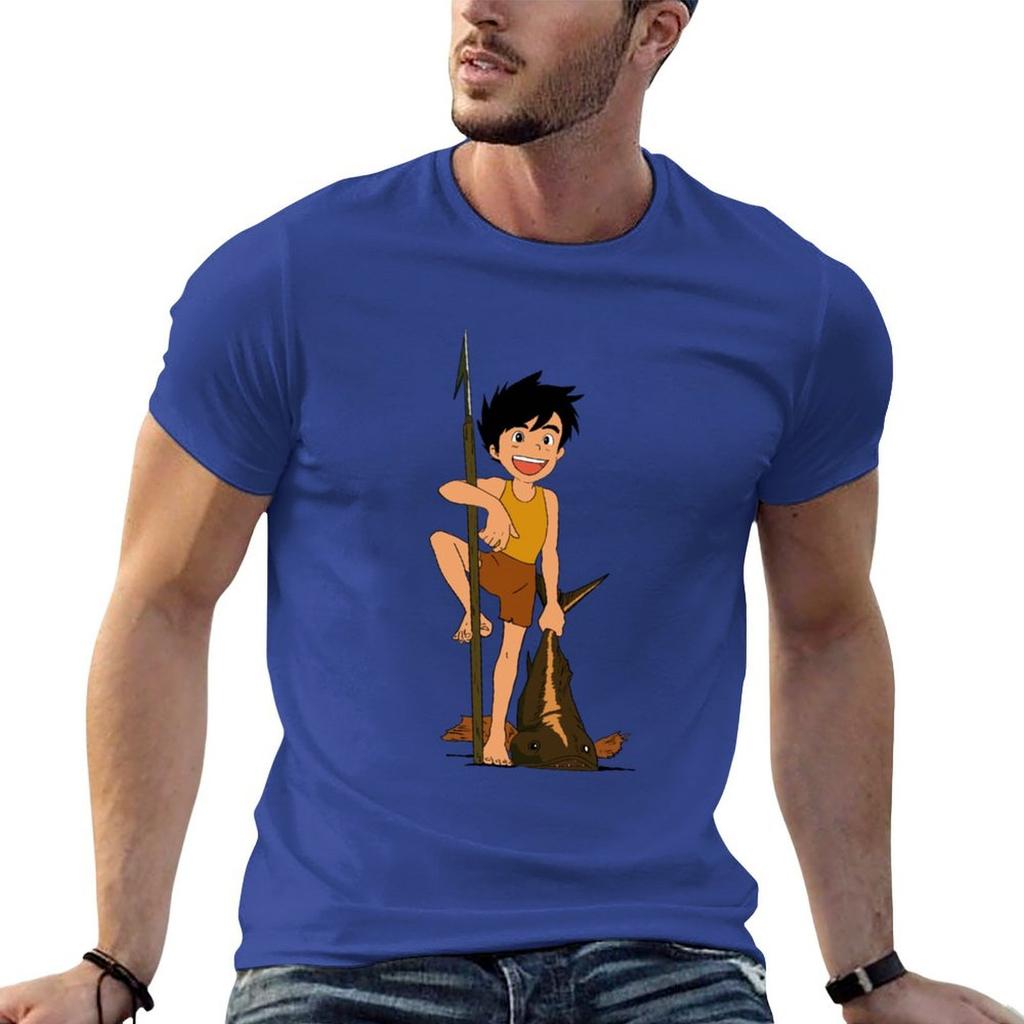 Conan Il Ragazzo del Futuro Illustrazione Fan Art T-shirt top t-shirt personalizzata dogana progetta la tua t-shirt bianca da uomo