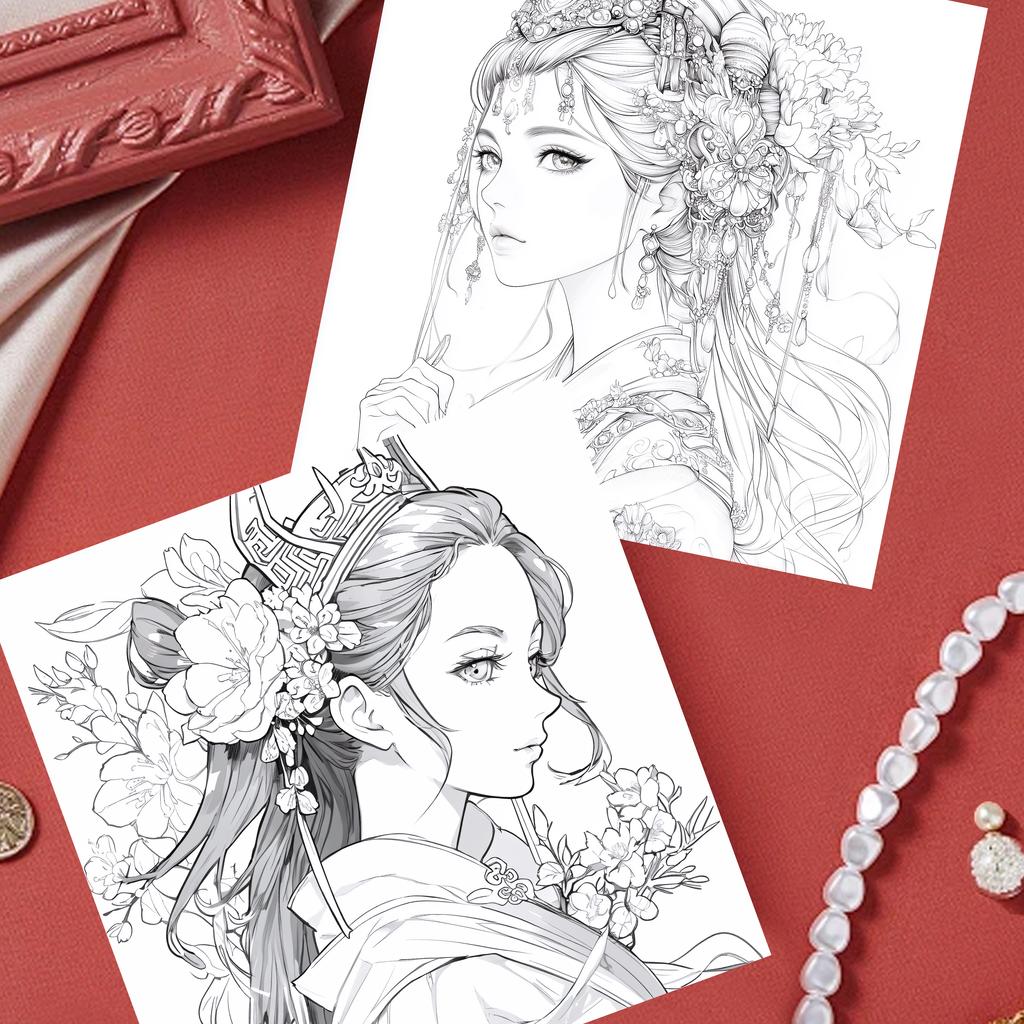 Girls Creative Activity Coloring Book 26 Pages - Character Dress Up, Graffiti & Painting Fun Gift for Children & Adults