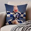 Colorful Popsavvy Singer KKaty Perry Cushion Cover Pillowcase Antidustmite Invisible Zipper Short Plush Sofa Cushion