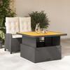 VidaXL Garden Dining Set with 2pcs Cushions, Patio Table, Patio Furniture, Outdoor Furniture, Black 3277379