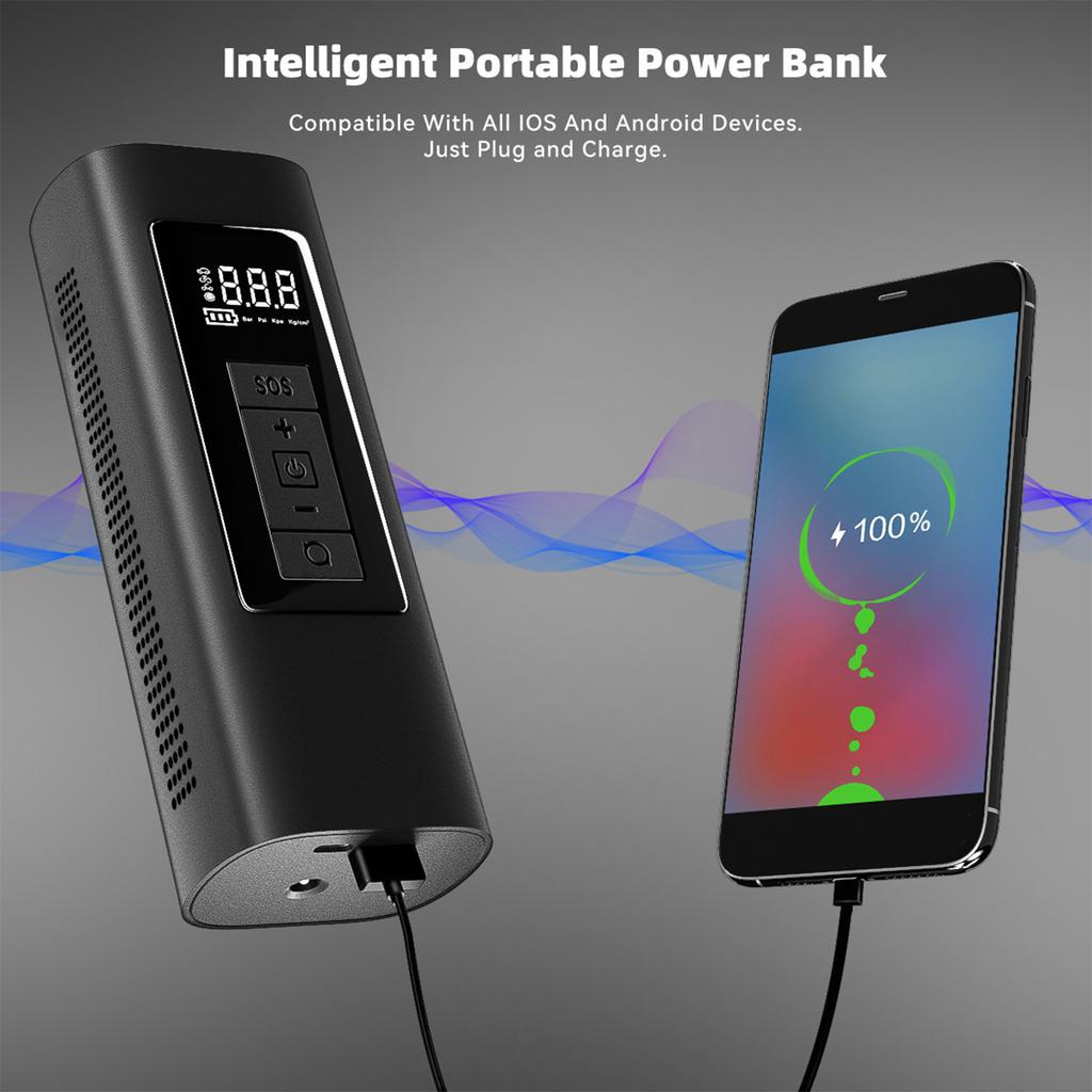 Car Wireless Air Pump Portable Car Tire Air Pump Small Electric Handheld Inflator