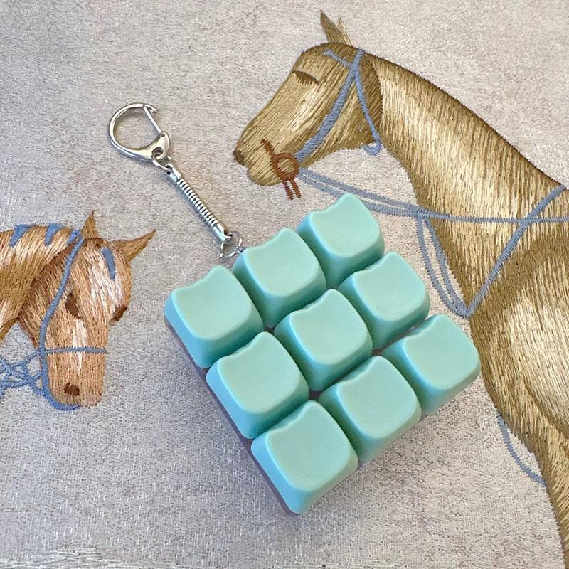 9 Keys Finger Keyboard Keycaps Fidget Toy Anti-Anxiety Point Keycaps Party Stress Relief Diy Keycaps Toy Keyboard Caps