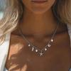 Fashion Gold Color Starfish Pendant Necklace for Women Bohemian Imitation Pearl Shell Clavicle Chain Summer Beach Jewelry