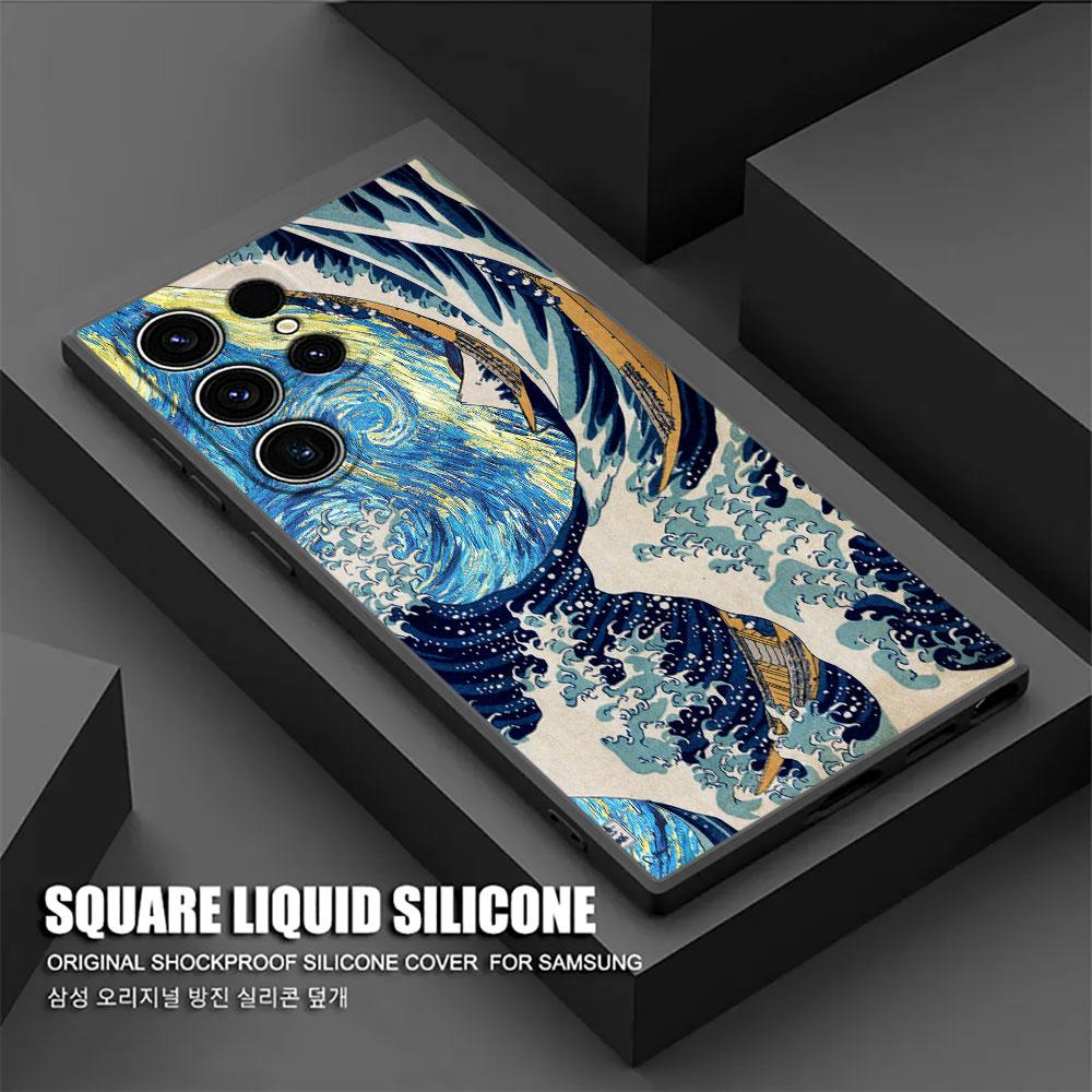 Big Wave Dragon God Sea S26Ultra Case For Samsung Galaxy S26 S25 S24 S23 S20 S21 FE S22 Ultra S25 Plus 5G Cases Soft Phone Cover
