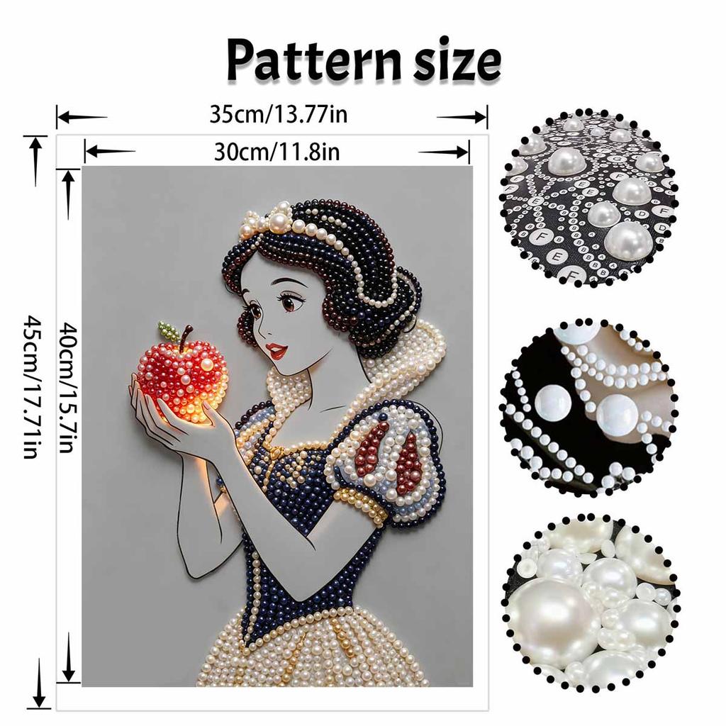 Disney Snow White Pearl Painting Handmade Diy Pearl Art Painting Simple Living Room Hanging Painting Decoration