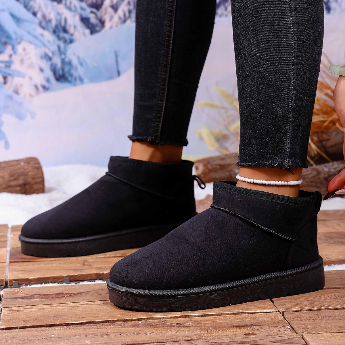 

New Outdoor Snow Boots Winter Super Warm Snow Boots Short Ankle Boots Plush Soft Boots for Women Fashion Cozy Anti-ski Boots 41