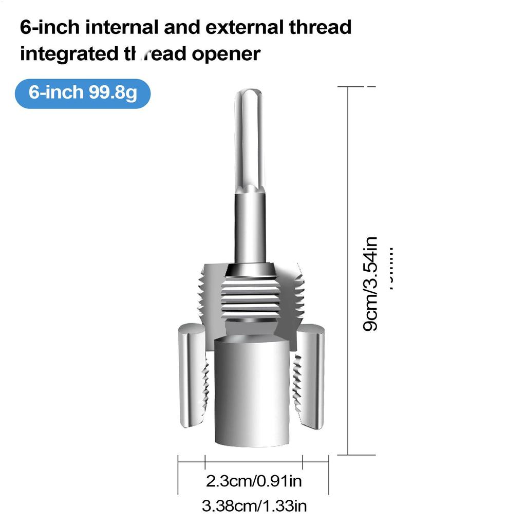 Home PVC Pipe Threading Tool 3/4 Pipe Threader External Internal Cutter for 1/2 & 3/4 Dies Water Tube Electric Drill Garden Hose