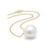 Collier - Pearls &amp; Colors - Perle de Culture d'Eau Douce Baroque - Perle Blanche - Or Jaune 375/1000 - Qualité AAA+ - Femme