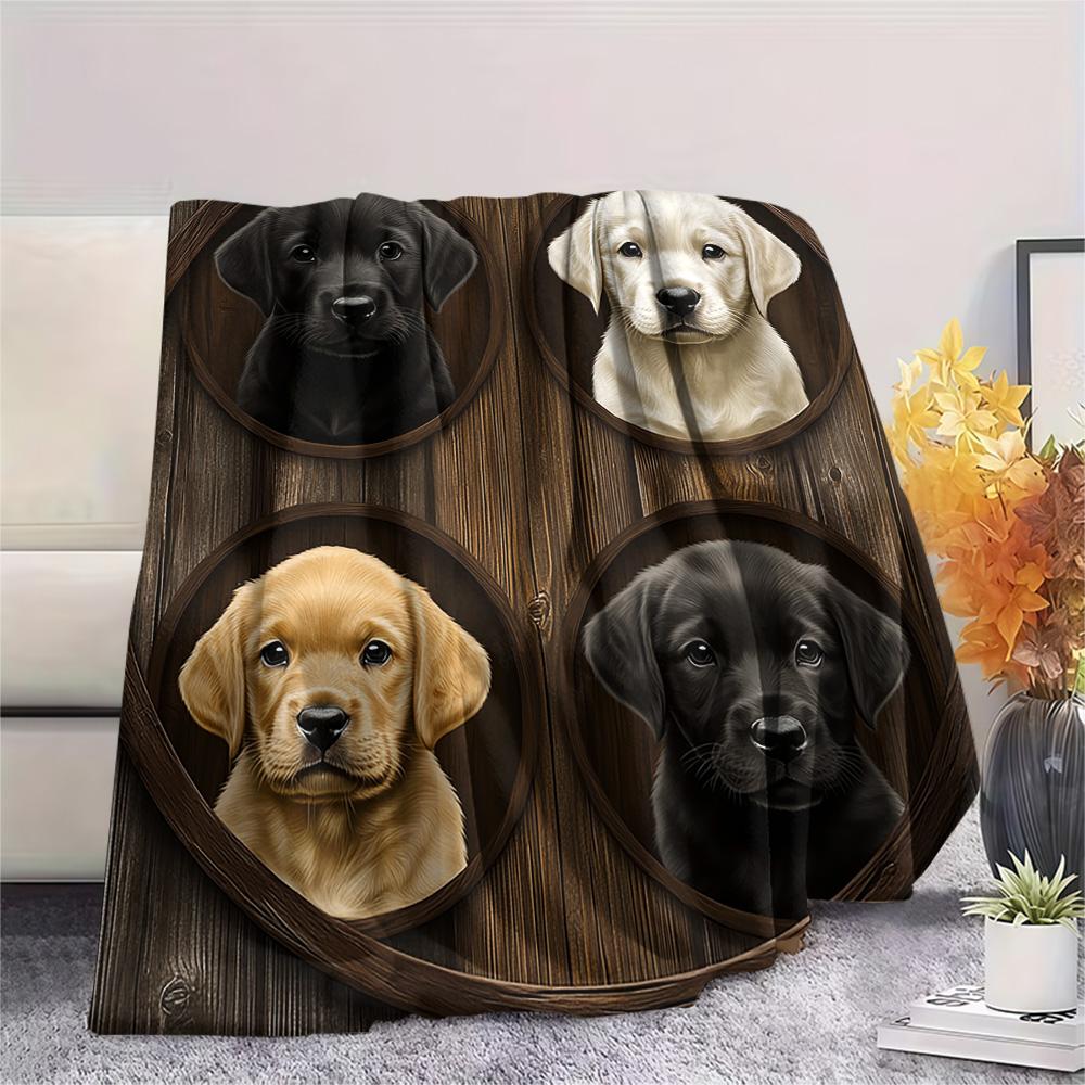 Dog Print Flannel Blanket, High Quality Comfortable for All Seasons, Home Decor, Warmth and Comfort, Perfect for Christmas Gifts