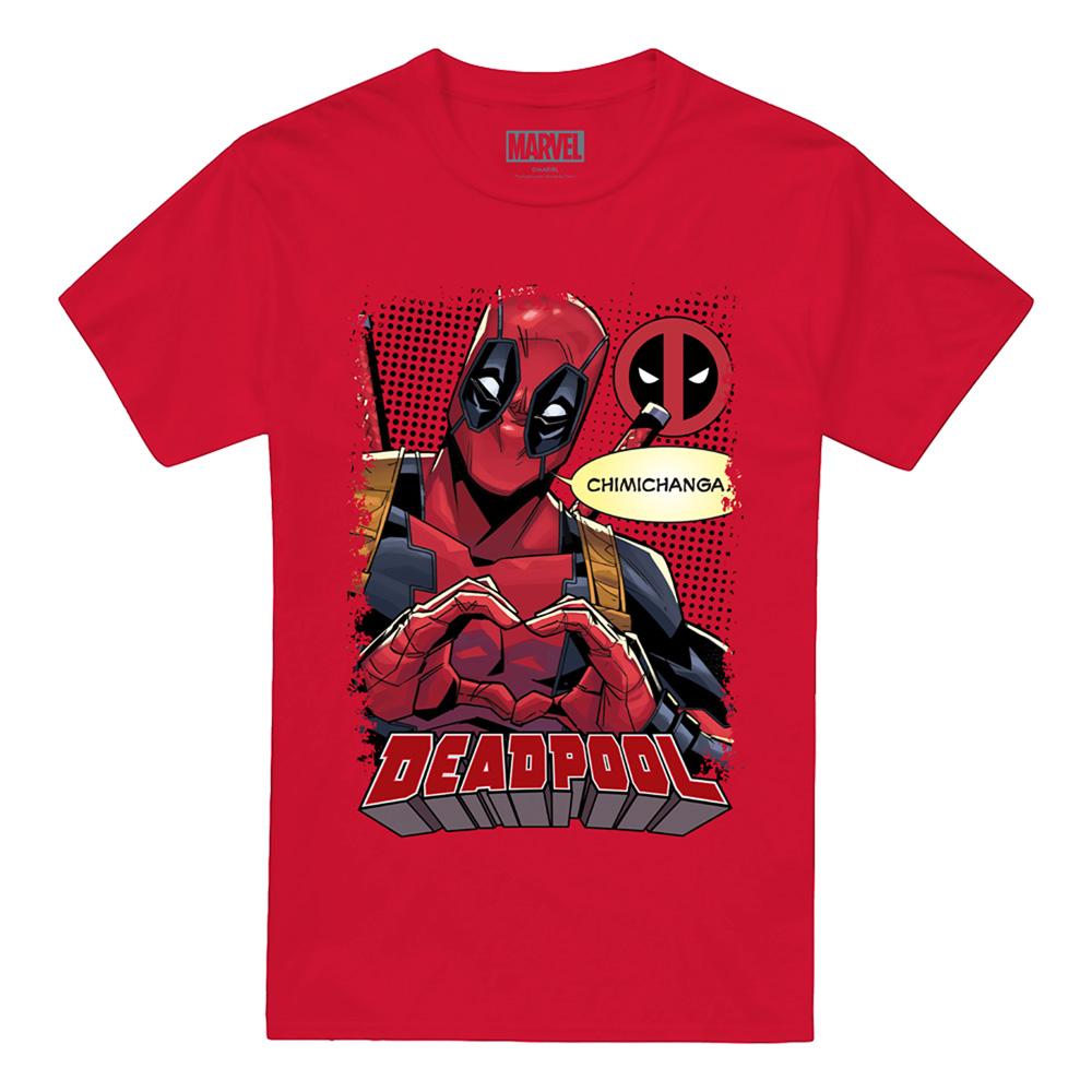 Deadpool Mens Chimichanga Heart T-Shirt