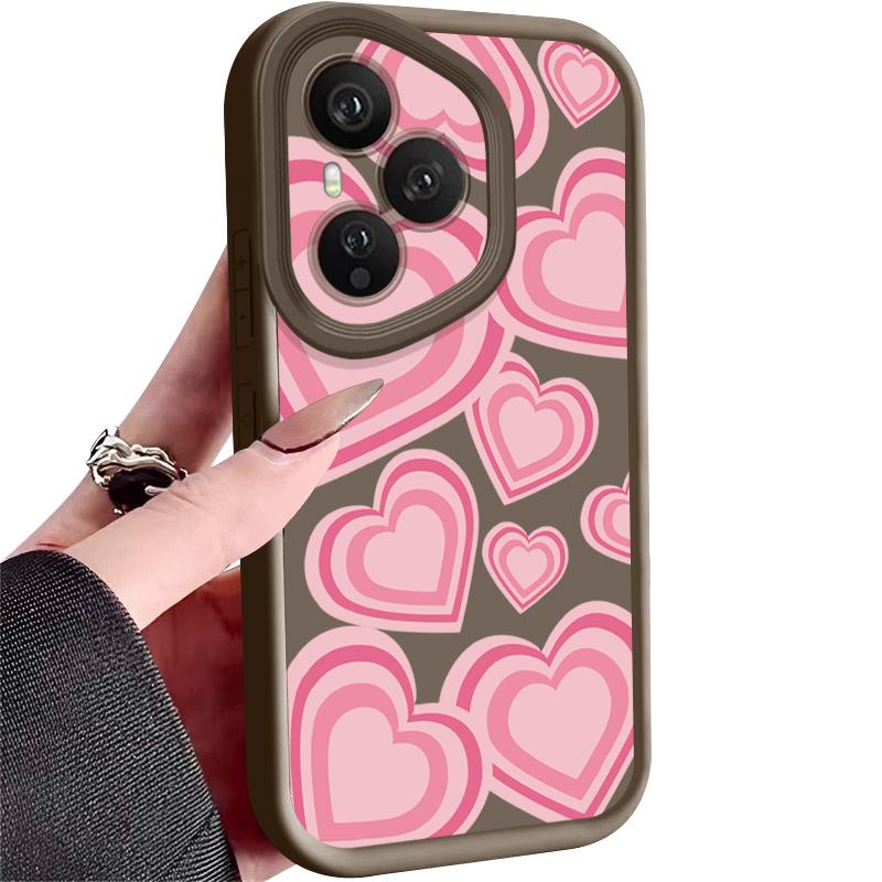 Y2K Retro Gradient Love Hearts Pattern Case For Honor 400 Lite 200 Pro Shockproof Bumper Soft Silicone Cover For Honor X9C Smart X8C