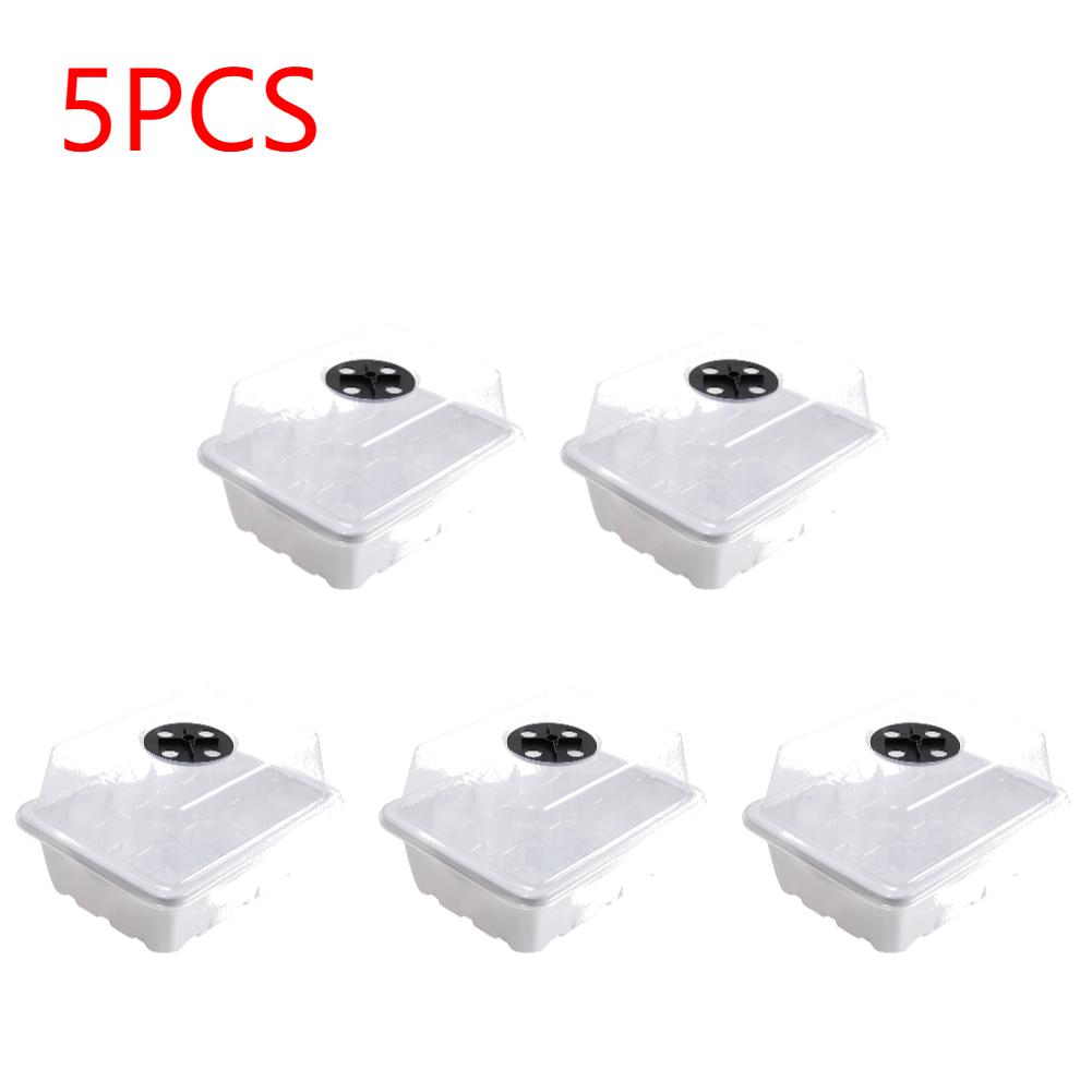 Seed Tray 12 Holes Cell Propagator Growth Thickening Seedling Start Growth Tray with Humidity Dome  For Greenhouse Plants