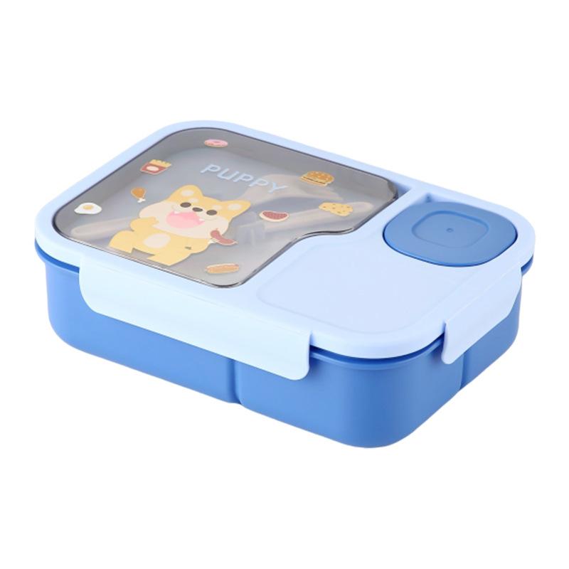 Lunch box scolastica in cartone personalizzabile ad alta capacità con scomparti e posate, regalo ideale per il rientro a scuola e le vacanze
