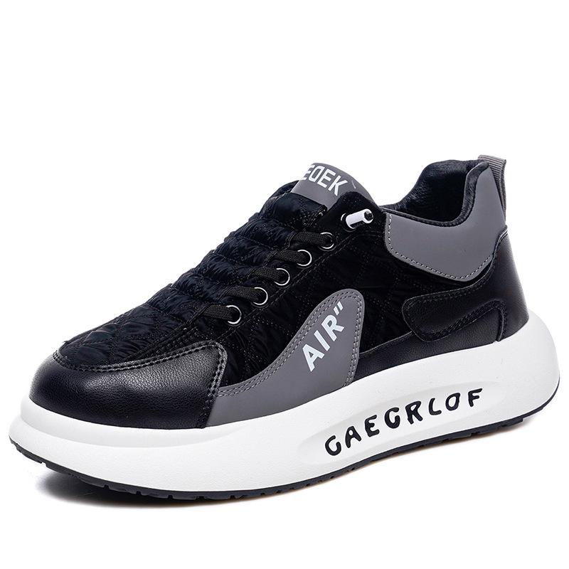 

Мужские трендовые слипоны в стиле кэжуал, ретро, низкие, с цветными блоками, на толстой подошве для увеличения роста - корейский стиль. 42