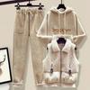 Women's Youthful Winter Set: Lambswool Top + Wool Pants Casual Fall/Winter Outfit