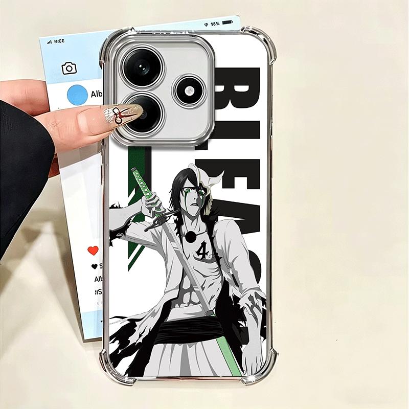 Anime Bleach Desgin Plating Phone Case For Xiaomi Poco X5 X6 X7 X8 Pro Max F8 Ultra F7 M8 M7 M5S Redmi 15C 15 14C 13C 13 X3 12C